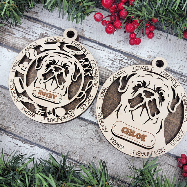 Bullmastiff Personalized Dog Ornament