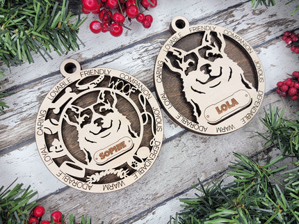 Cardigan Welsh Corgi Personalized Dog Ornament