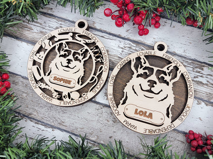 Cardigan Welsh Corgi Personalized Dog Ornament