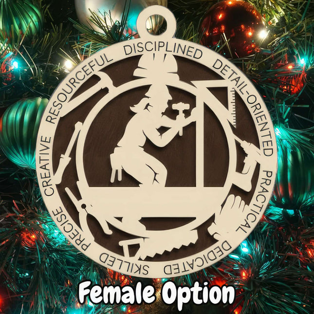 Carpenter Personalized Occupation Ornament