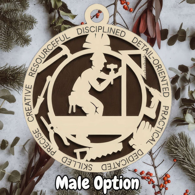 Carpenter Personalized Occupation Ornament