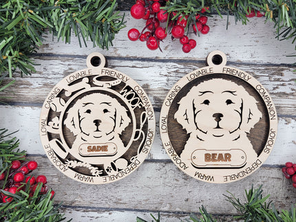 Cavapoo Personalized Dog Ornament