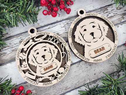Cavapoo Personalized Dog Ornament