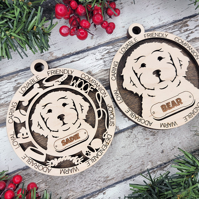 Cavapoo Personalized Dog Ornament