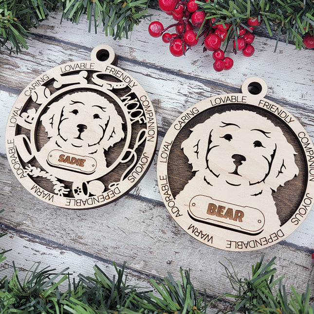 Cavapoo Personalized Dog Ornament