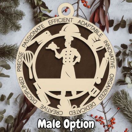 Chef Personalized Occupation Ornament