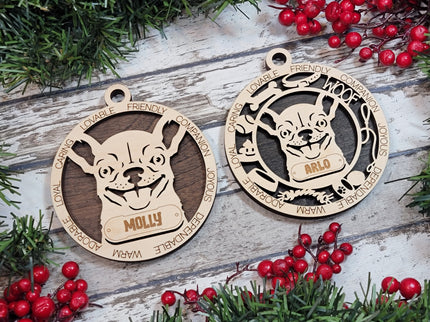 Chihuahua Personalized Dog Ornament