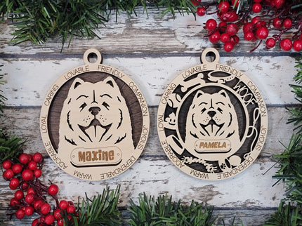 Chow Chow Personalized Dog Ornament