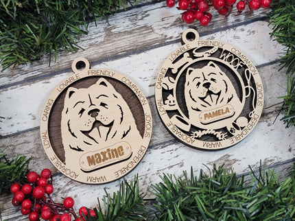Chow Chow Personalized Dog Ornament