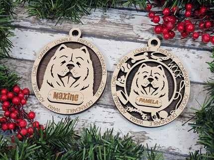 Chow Chow Personalized Dog Ornament