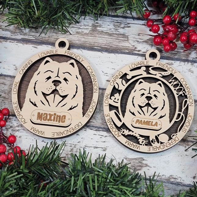 Chow Chow Personalized Dog Ornament