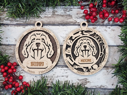 Cockapoo Personalized Dog Ornament