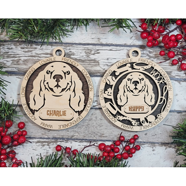 Cocker Spaniel Personalized Dog Ornament