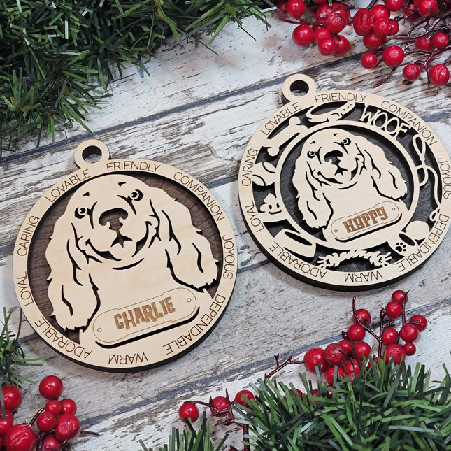Cocker Spaniel Personalized Dog Ornament