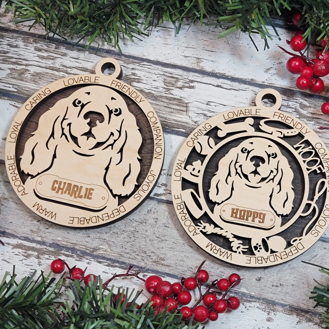 Cocker Spaniel Personalized Dog Ornament