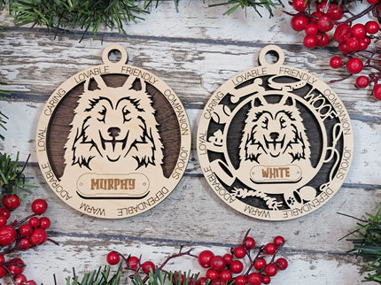 Collie Personalized Dog Ornament
