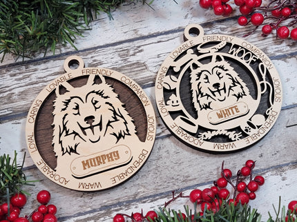 Collie Personalized Dog Ornament