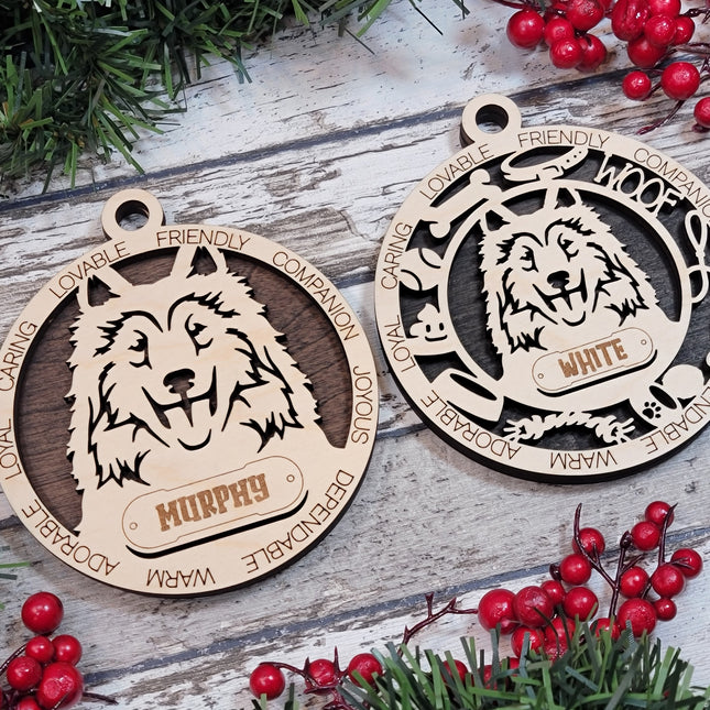 Collie Personalized Dog Ornament