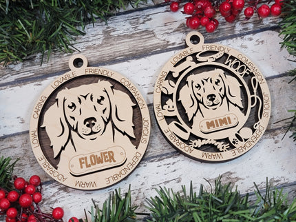 Dachshund (Long Hair) Personalized Dog Ornament