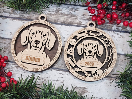 Dachshund (Short Hair) Personalized Dog Ornament