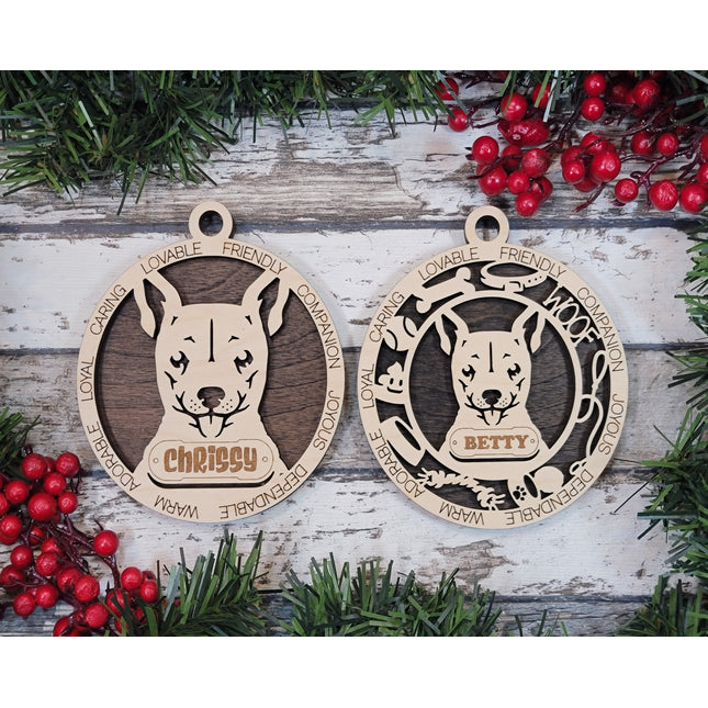 Deer Head Chihuahua Personalized Dog Ornament