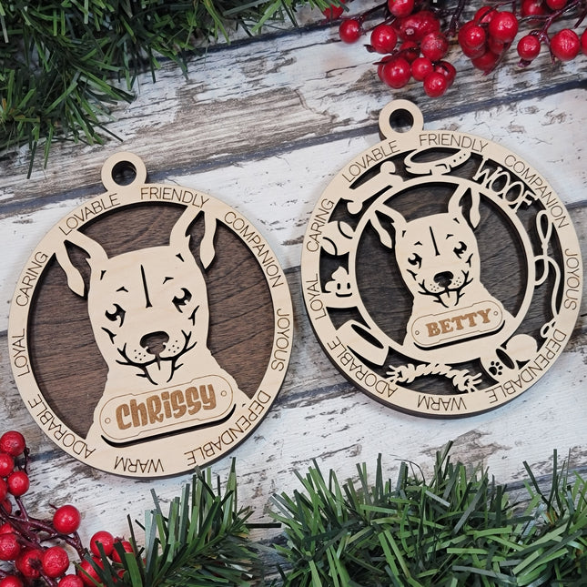 Deer Head Chihuahua Personalized Dog Ornament