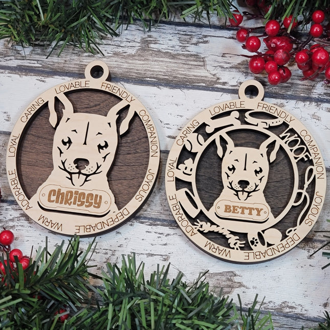 Deer Head Chihuahua Personalized Dog Ornament