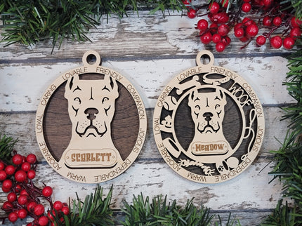 Dogo Argentino Personalized Dog Ornament