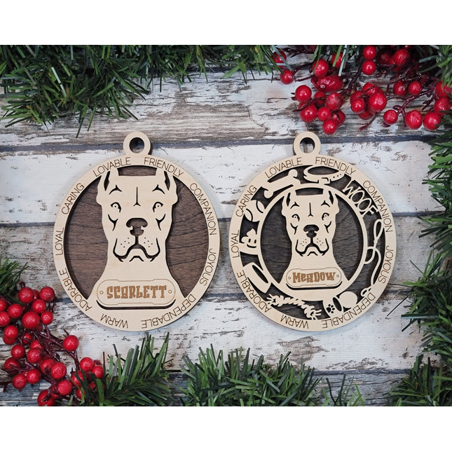 Dogo Argentino Personalized Dog Ornament