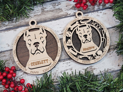 Dogo Argentino Personalized Dog Ornament