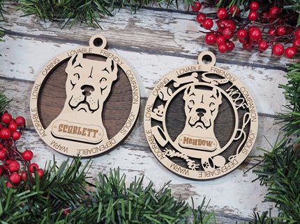 Dogo Argentino Personalized Dog Ornament