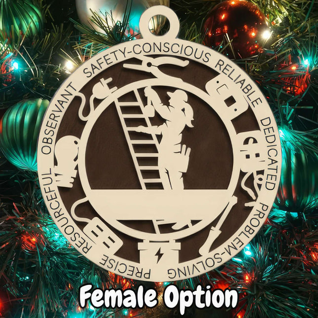 Electrician Personalized Occupation Ornament