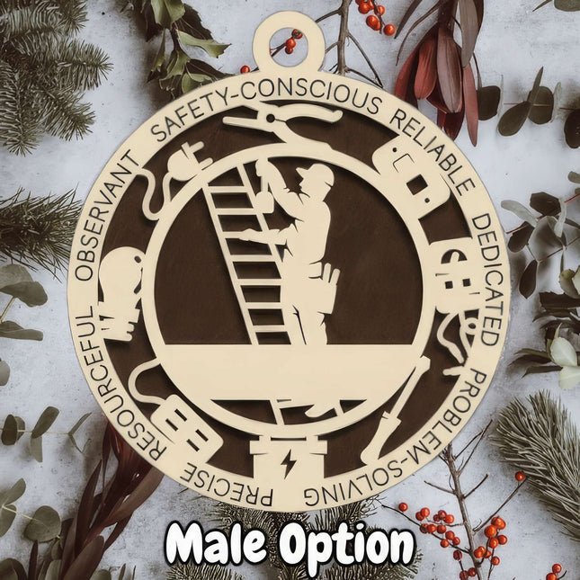 Electrician Personalized Occupation Ornament
