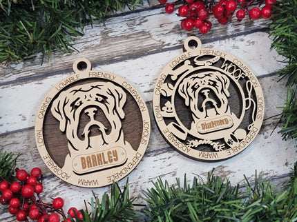 English Mastiff Personalized Dog Ornament