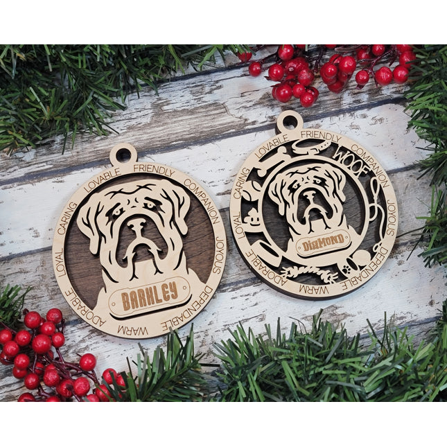 English Mastiff Personalized Dog Ornament