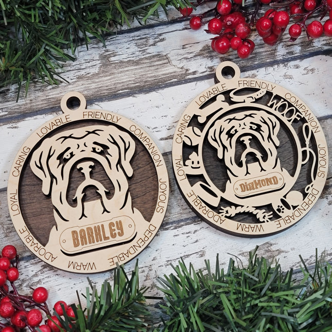English Mastiff Personalized Dog Ornament