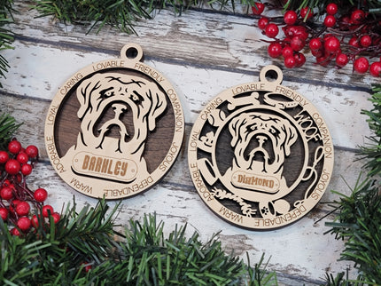 English Mastiff Personalized Dog Ornament