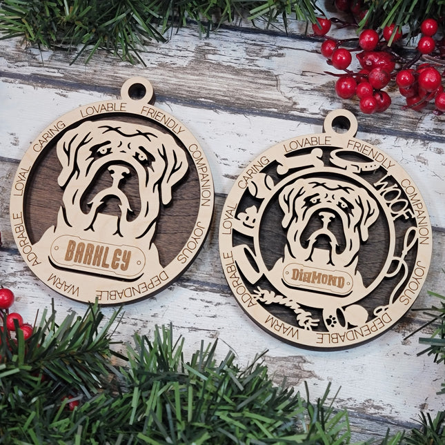 English Mastiff Personalized Dog Ornament