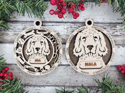 English Setter Personalized Dog Ornament