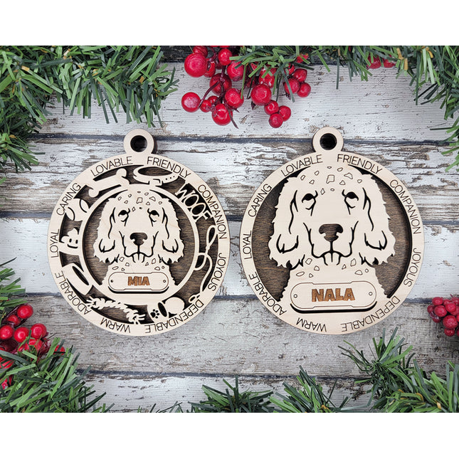 English Setter Personalized Dog Ornament