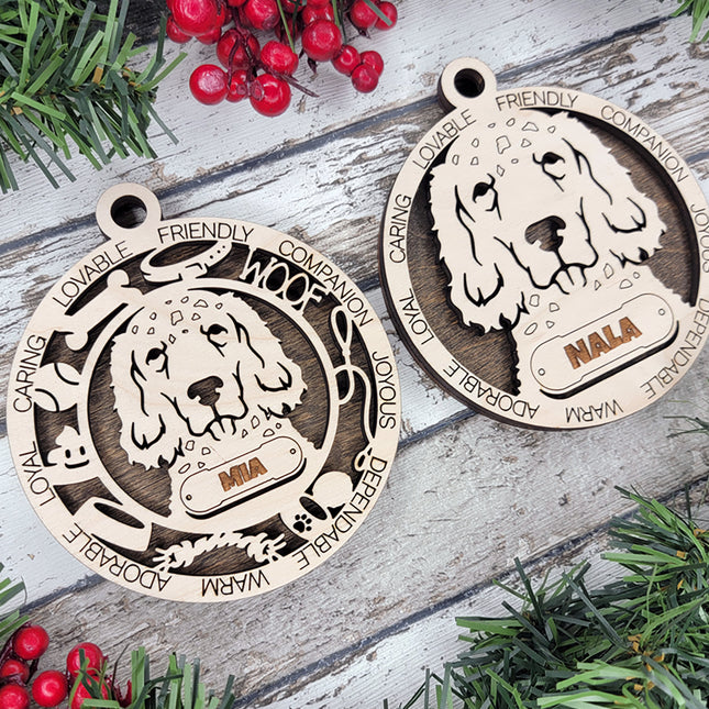 English Setter Personalized Dog Ornament