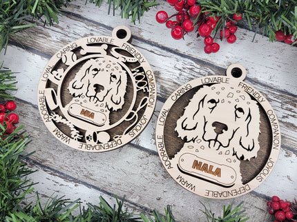 English Setter Personalized Dog Ornament