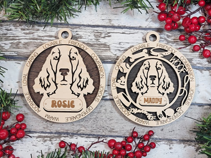 English Springer Spaniel Personalized Dog Ornament