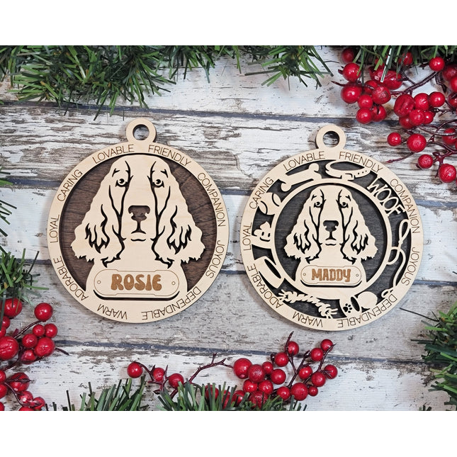 English Springer Spaniel Personalized Dog Ornament