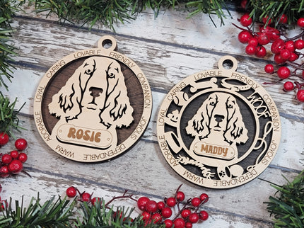 English Springer Spaniel Personalized Dog Ornament