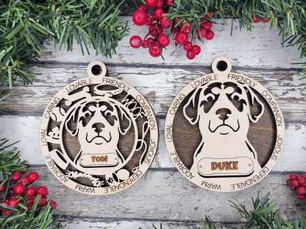 Entlebucher Mountain Dog Personalized Dog Ornament