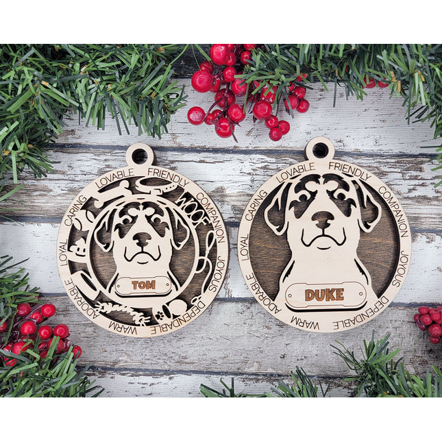 Entlebucher Mountain Dog Personalized Dog Ornament