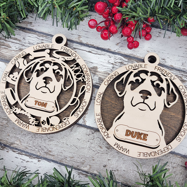 Entlebucher Mountain Dog Personalized Dog Ornament