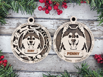 Finnish Lapphund Personalized Dog Ornament