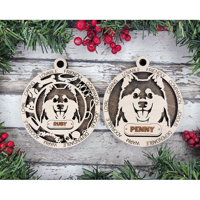 Finnish Lapphund Personalized Dog Ornament